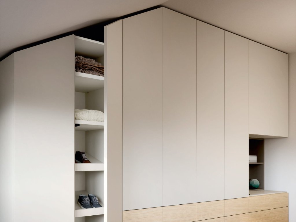 Ruimte winnen onder schuine daken 2- De Kastenmaker